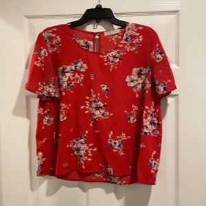 Red Floral Shirt